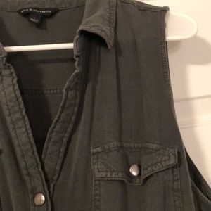 Rock and Republic sleeveless green jumpsuit